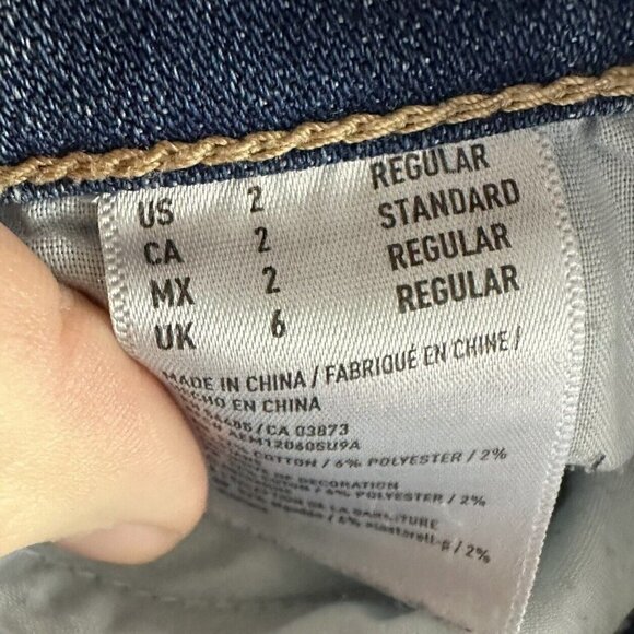 American Eagle Womens Jeans Size 2 High Rise Jegging Distressed Blue Denim - Picture 6 of 6